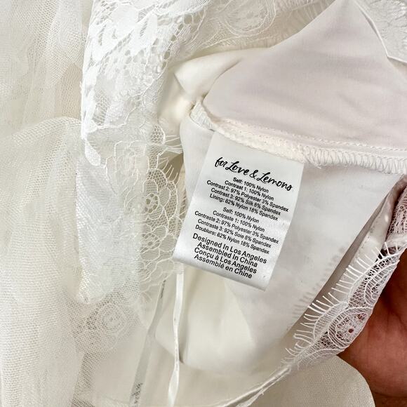 NWT For Love and Lemons White Bustier Formal Gown Tulle Bridal Wedding Dress - Picture 14 of 14